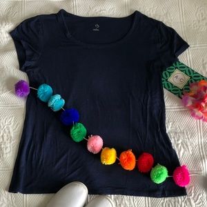 Dress Barn navy blue tshirt tee Large